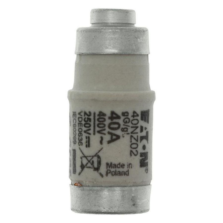 Zekering laagspanning 40A AC 400V D02 gL/gG IEC traag VVE=10