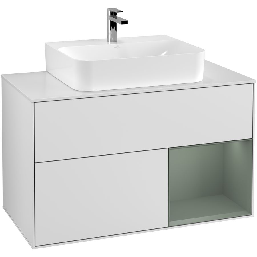 Wastafelonderkast Finion 1000x603x501mm White Matt Lacquer G121GMMT
