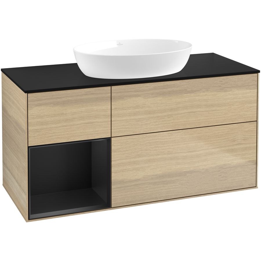 Wastafelonderkast Finion 1200x603x501mm Oak Veneer GA62PDPC