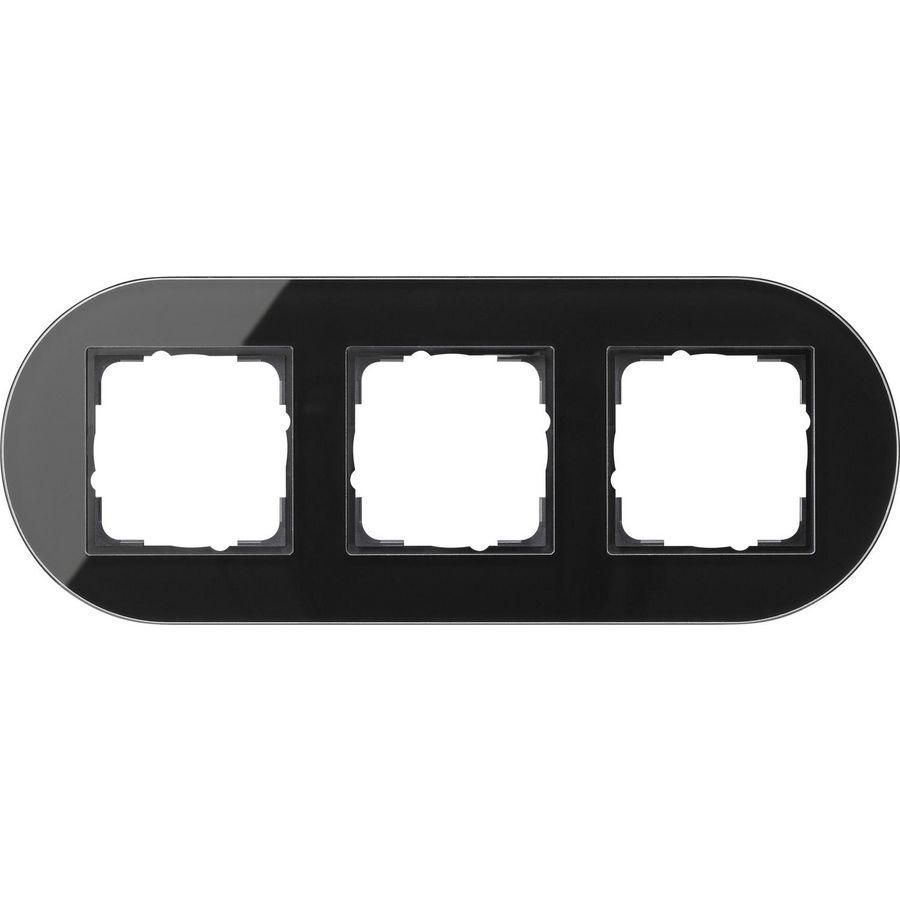 Afdekraam 3-v Gira Studio gl.zwart