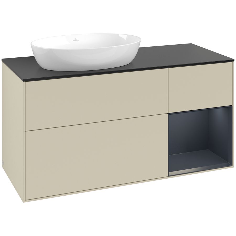 Wastafelonderkast Finion 1200x603x501mm S.Grey Matt Lacquer FA52HGHJ