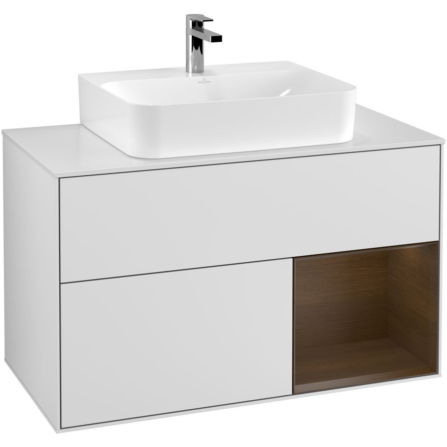 Wastafelonderkast Finion 1000x603x501mm White Matt Lacquer G121GNMT