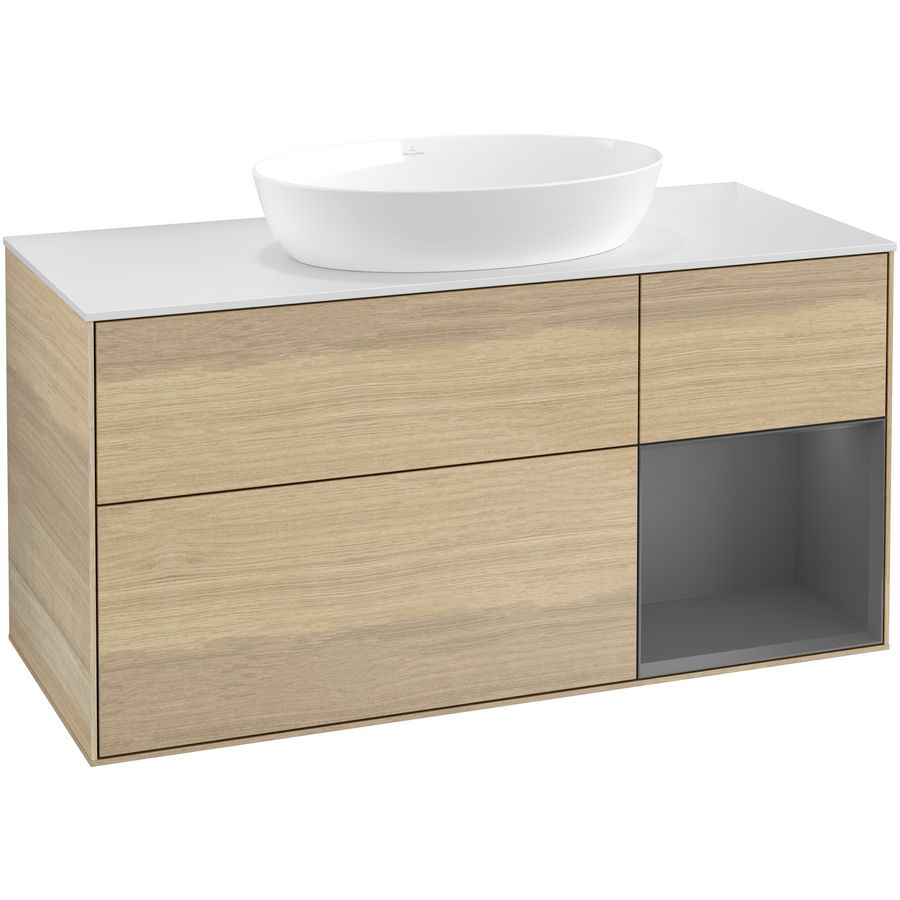 Wastafelonderkast Finion 1200x603x501mm Oak Veneer GA71GKPC