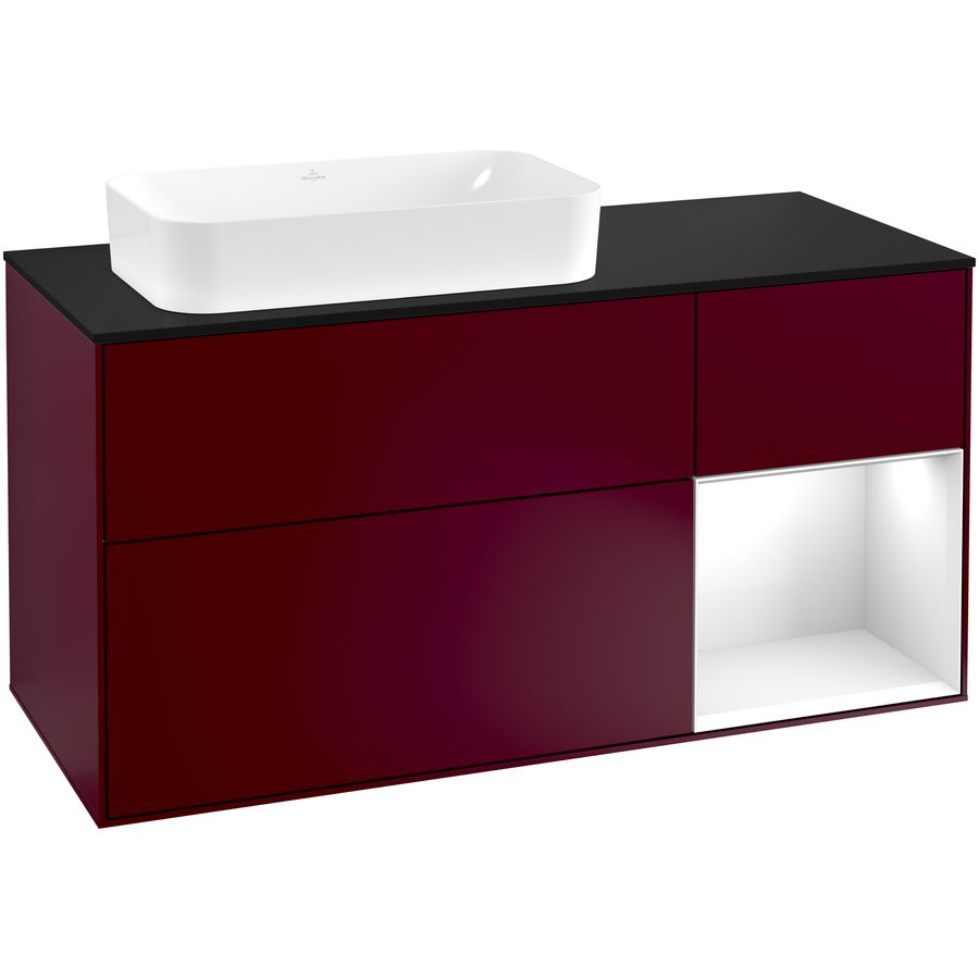 Wastafelonderkast Finion 1200x603x501mm Peony Matt Lacquer G282GFHB