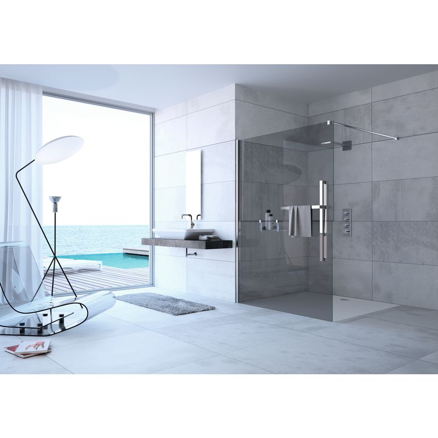 Inloopd. Duplo 1785/1800x2000 chroom grijs glas AP