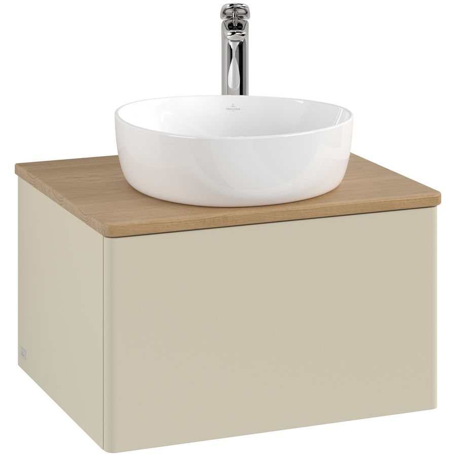 Wastafelonderkast Antao 600x360x500mm S.Grey Matt Lacquer L29051HJ