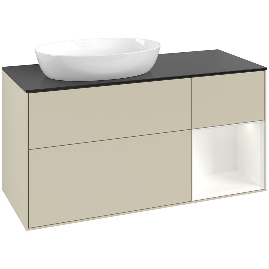 Wastafelonderkast Finion 1200x603x501mm S.Grey Matt Lacquer FA52MTHJ