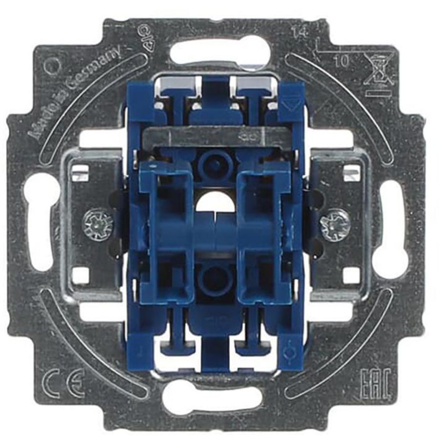 Inbouw wip-impulsdrukker 2x 1-polig 2x 10A 250V AC (2020 US-205-101)