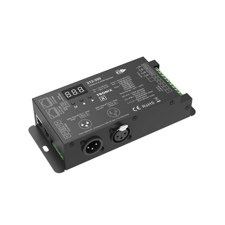 DMX controller 4 kanalen 4x8A 2 48V
