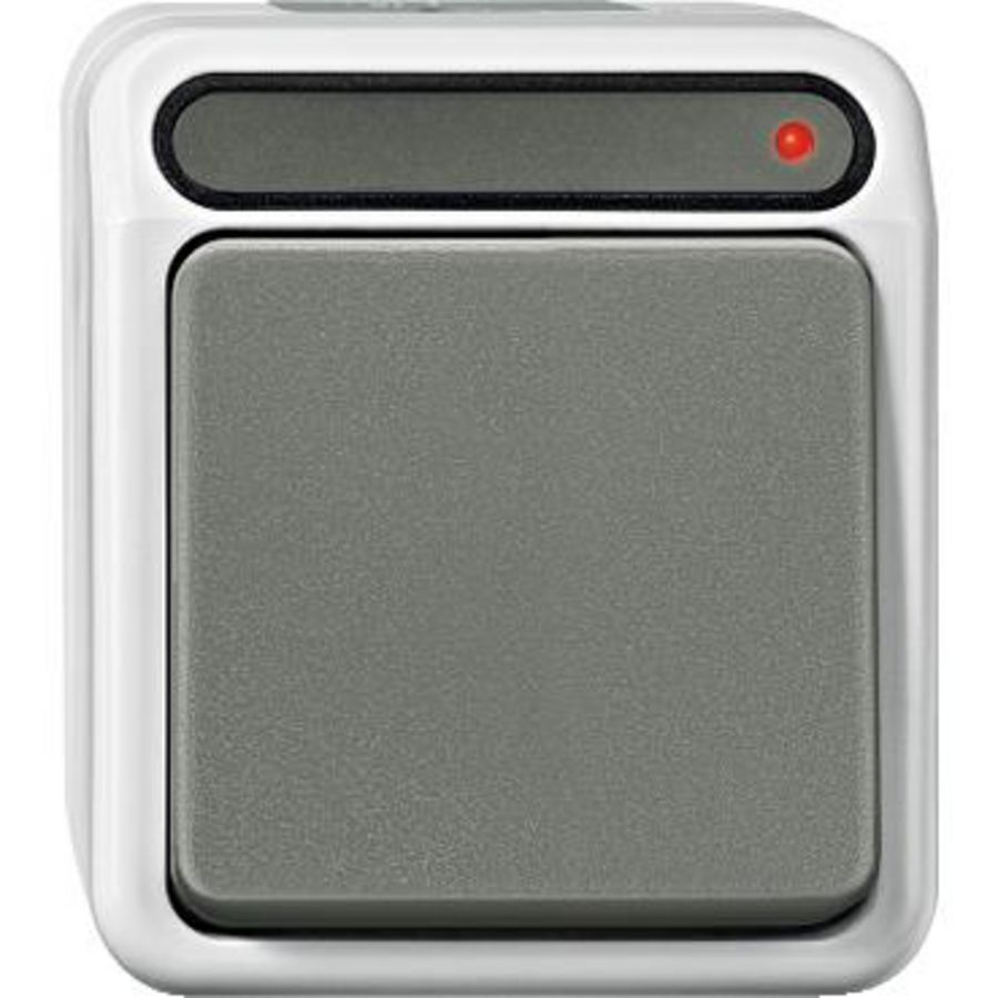 Drukknop 1P met lampje Merten AQUASTAR IP44