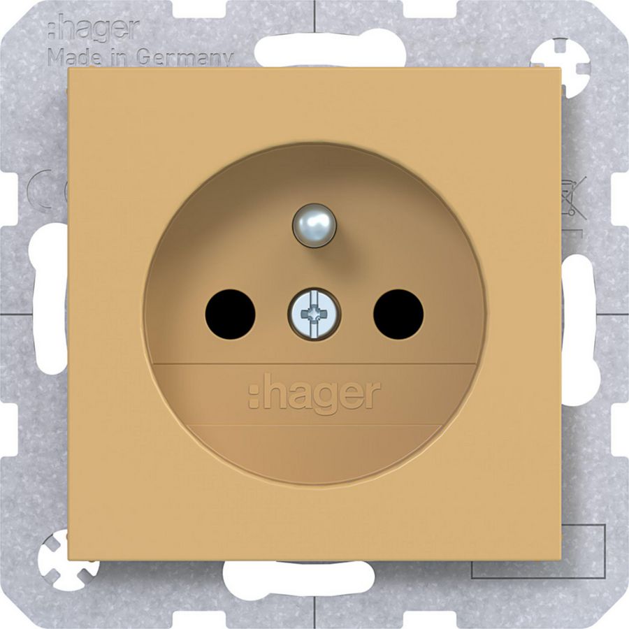 Wandcontactdoos aardpen Safety Plus steekklemmen A.x/C.x hazel mat