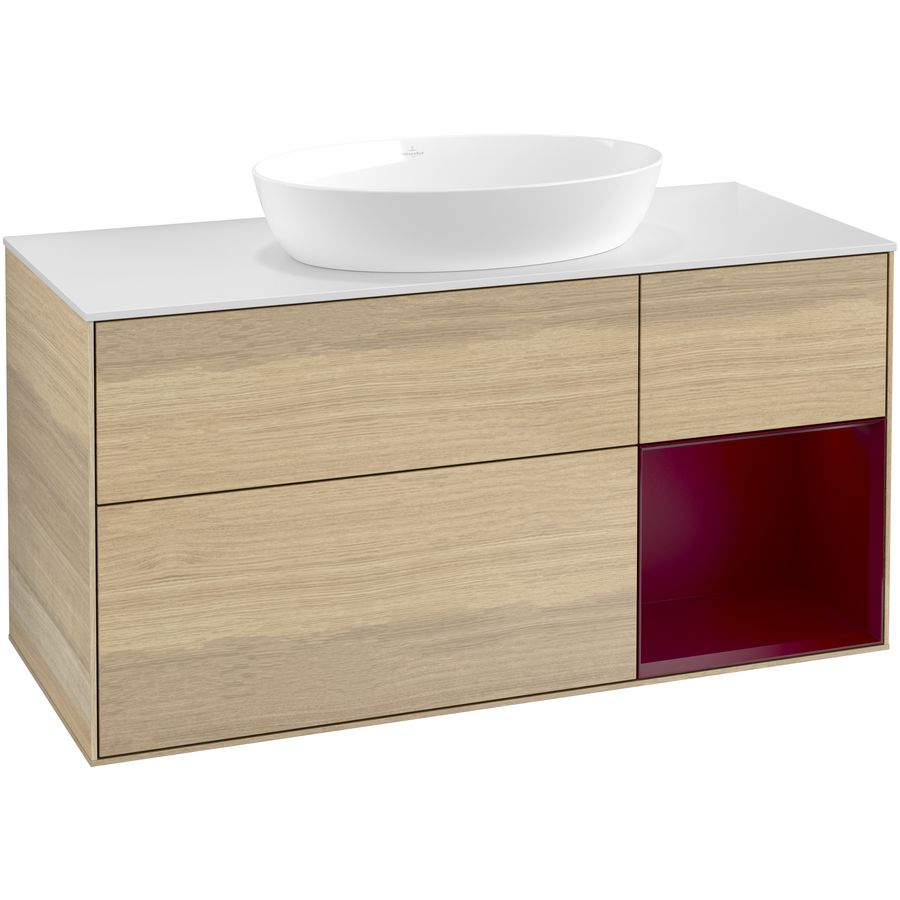 Wastafelonderkast Finion 1200x603x501mm Oak Veneer GA71HBPC