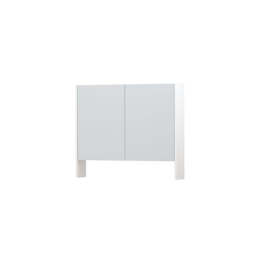 INK SPK3 Spiegelkast 2dr & open planchet Mat wit 90x74