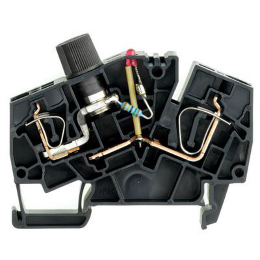 Zekeringsklem zwart 6mm2 10 A 250 V Nu VVE=20