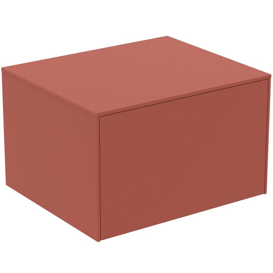 Conca wastafelmeubel 60x50x37cm 1 lade afdekblad zonder uitsnijding matt sunset
