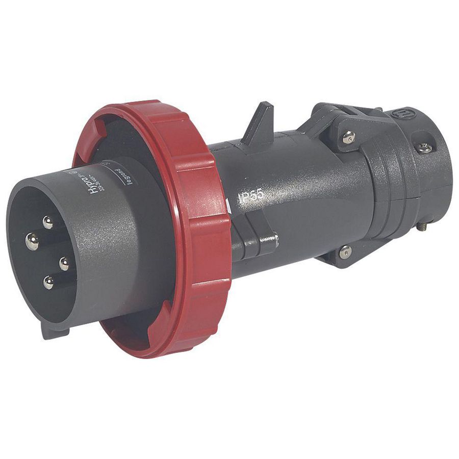Stekker recht 440V 32A 4-polig IP44 kunststof Hypra koelcont