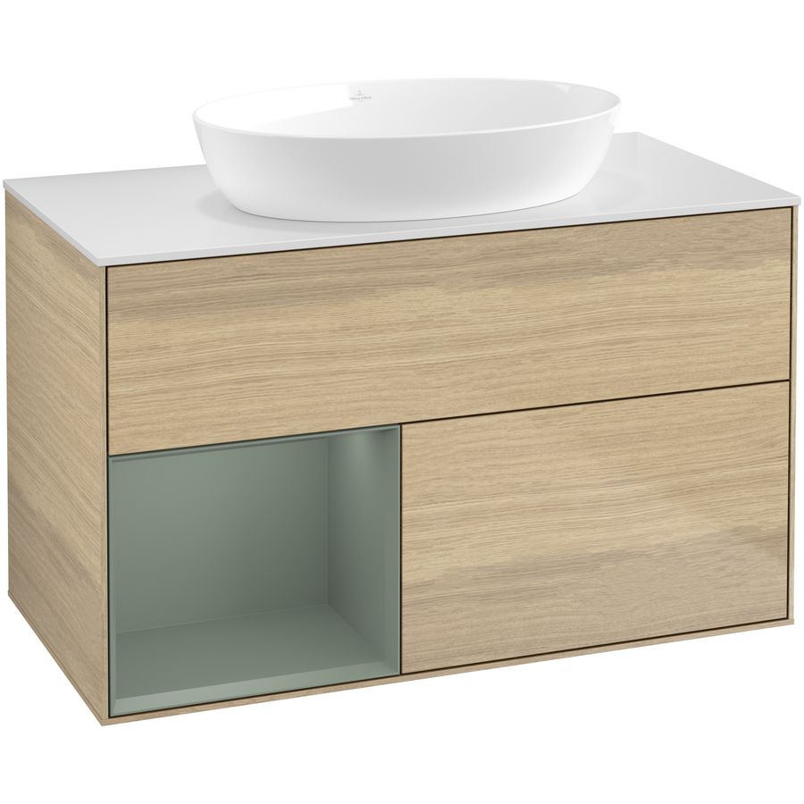 Wastafelonderkast Finion 1000x603x501mm Oak Veneer FA11GMPC
