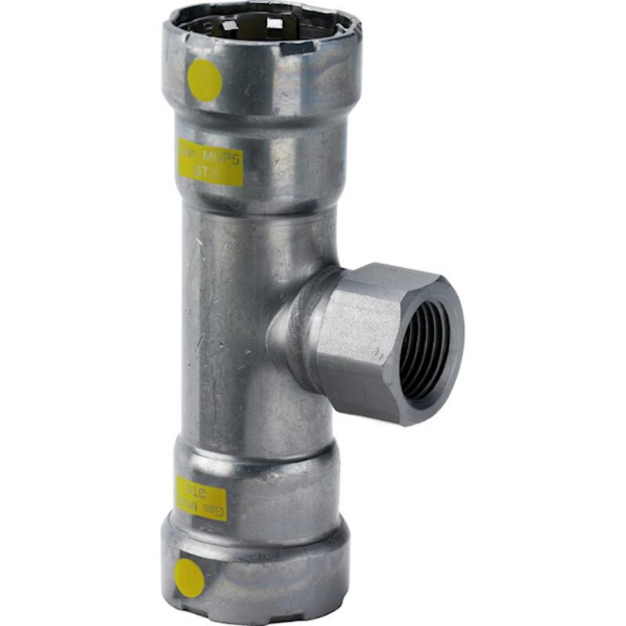 T-koppeling verlopend Megapress Gas 1"x3/4"bn.dr.x1" 4617.2 VVE=5