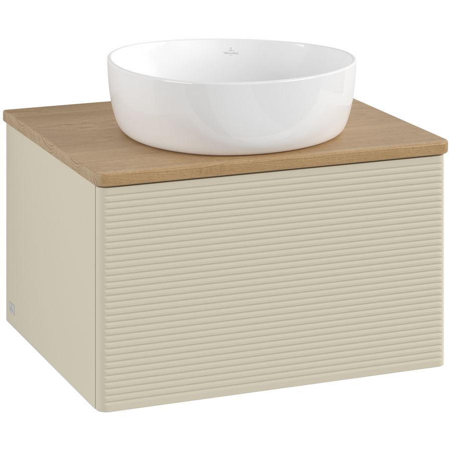 Wastafelonderkast Antao 600x360x500mm S.Grey Matt Lacquer L29111HJ