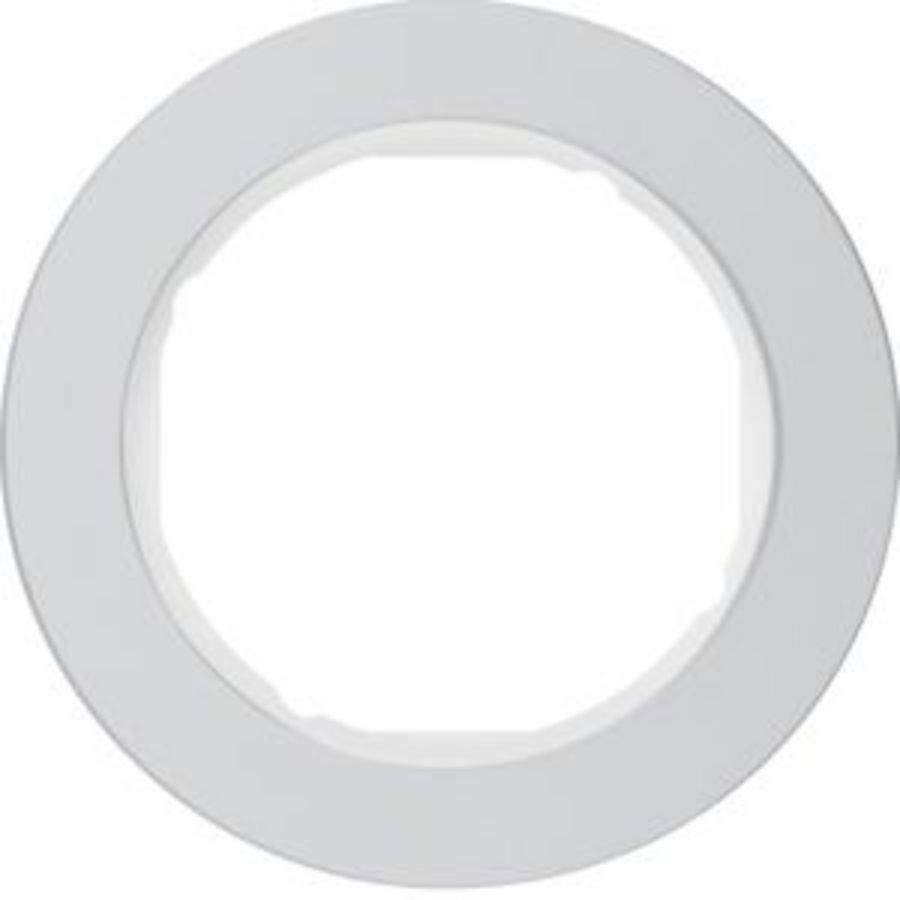 Afdekraam 1-v berker R.Classic aluminium/polarwit