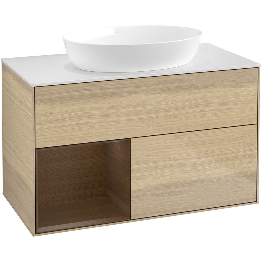 Wastafelonderkast Finion 1000x603x501mm Oak Veneer FA11GNPC