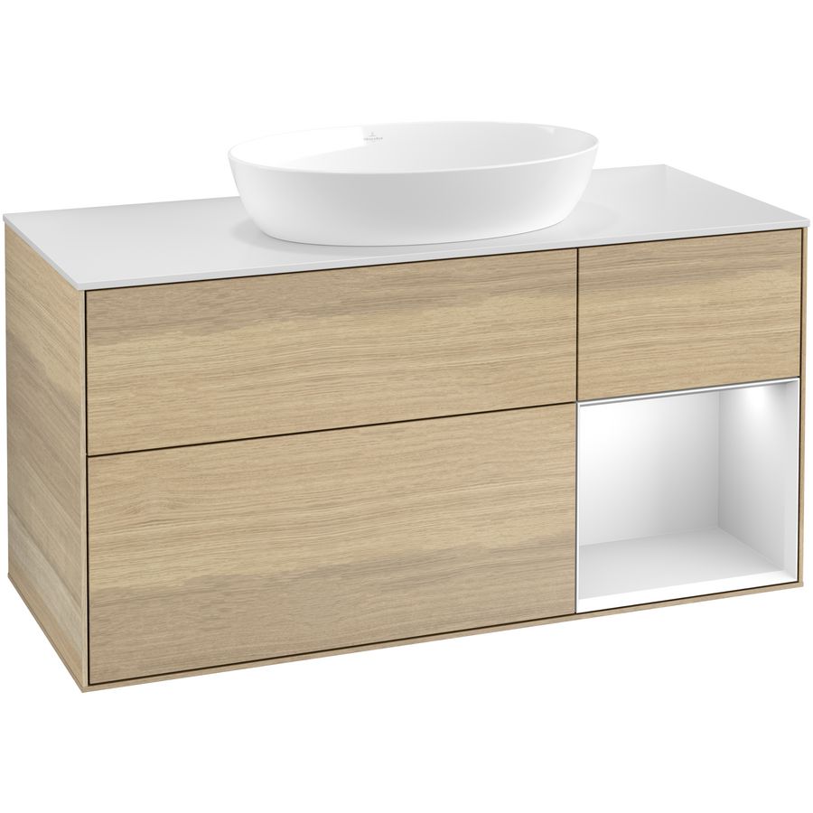 Wastafelonderkast Finion 1200x603x501mm Oak Veneer GA71MTPC