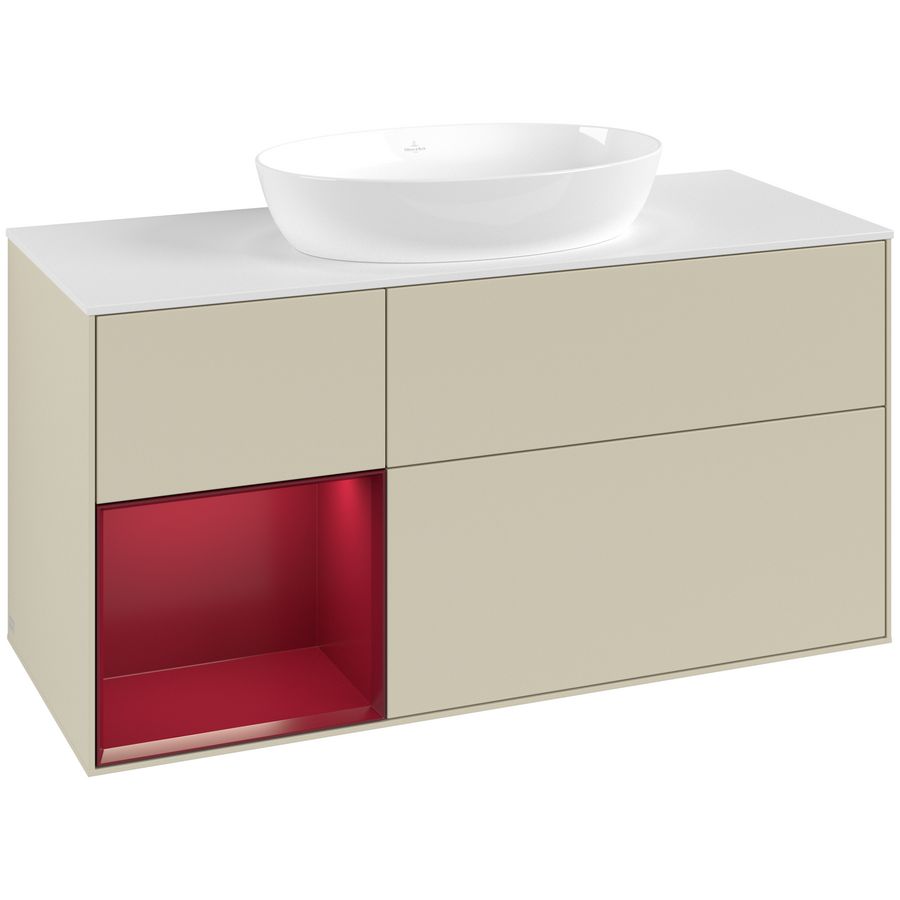 Wastafelonderkast Finion 1200x603x501mm S.Grey Matt Lacquer FA61HBHJ