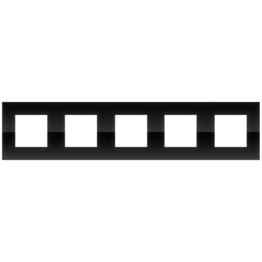 Vijfvoudige afdekplaat hoh 71mm Pure liquid black