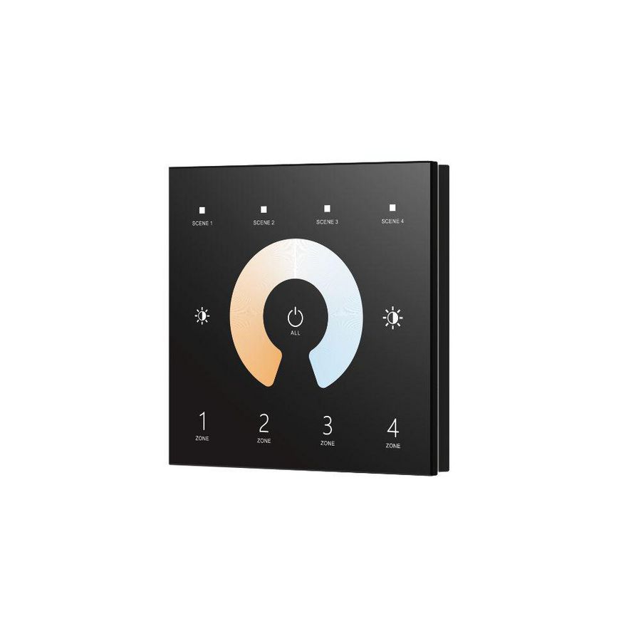 DMX master TW 4 zones muurtouchwielbediening zwart