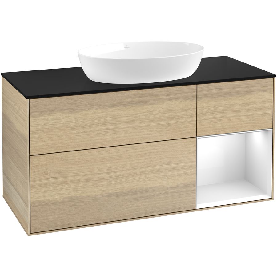 Wastafelonderkast Finion 1200x603x501mm Oak Veneer GA72GFPC