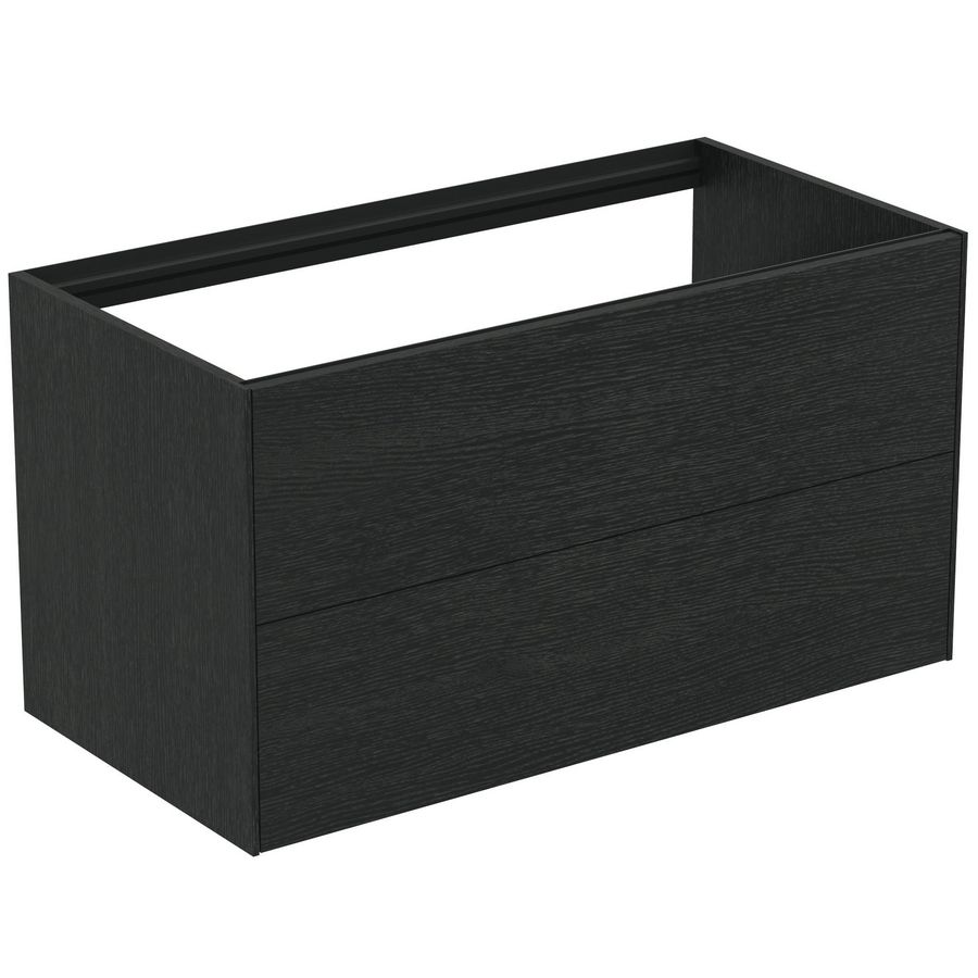 Conca wastafelmeubel 100x50x55cm 2 laden zonder afdekblad smoked oak