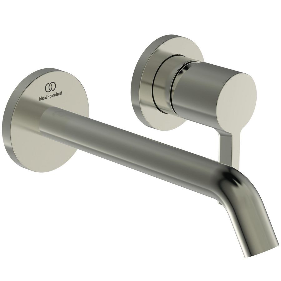 Joy wandmengkraan 5l/min. uitloop 18cm 2 opbouwd. silver storm (rvs look)