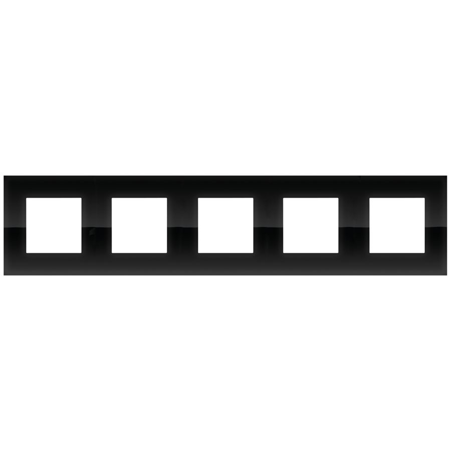 Vijfvoudige afdekplaat hoh 71mm Pure liquid black