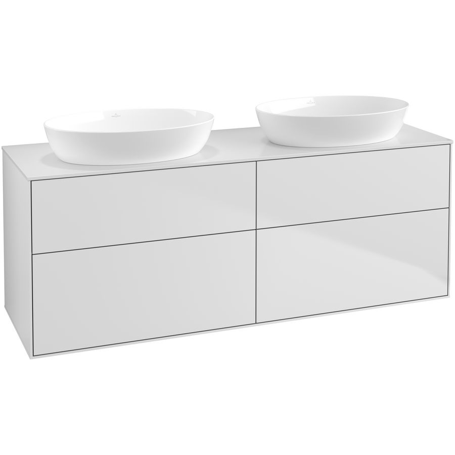 Wastafelonderkast Finion 1600x603x501mm White Matt Lacquer FA8100MT