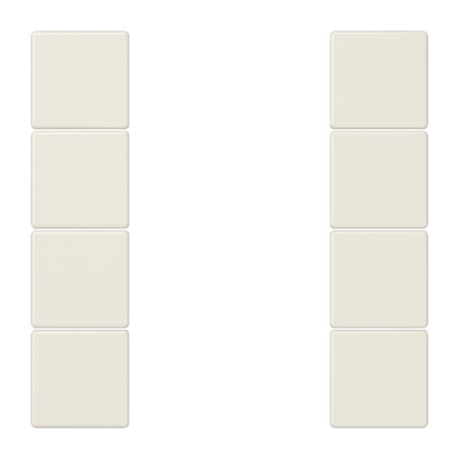 Tastafdekking compleet 4-voudig LS wit KNX