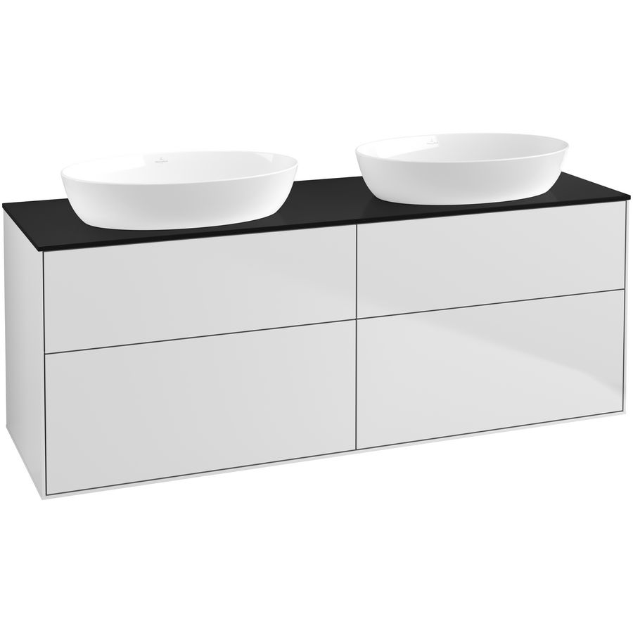 Wastafelonderkast Finion 1600x603x501mm White Matt Lacquer FA8200MT