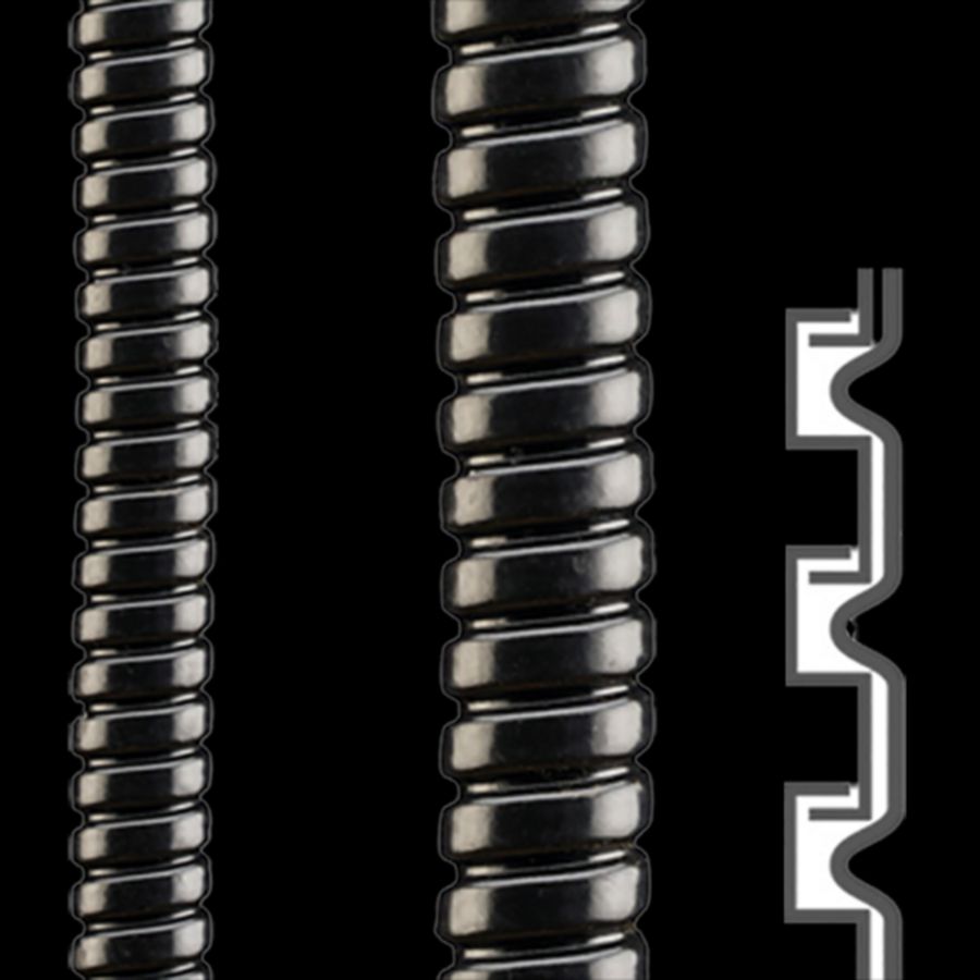 Rol a 50m. Beschermslang met. PVC mantel 6x9mm IP68 ESD zw.
