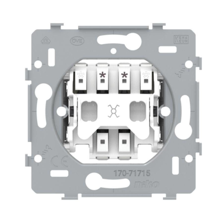 Sokkel kruisschakelaar/kruistrekschakelaar 10AX/250Vac insst