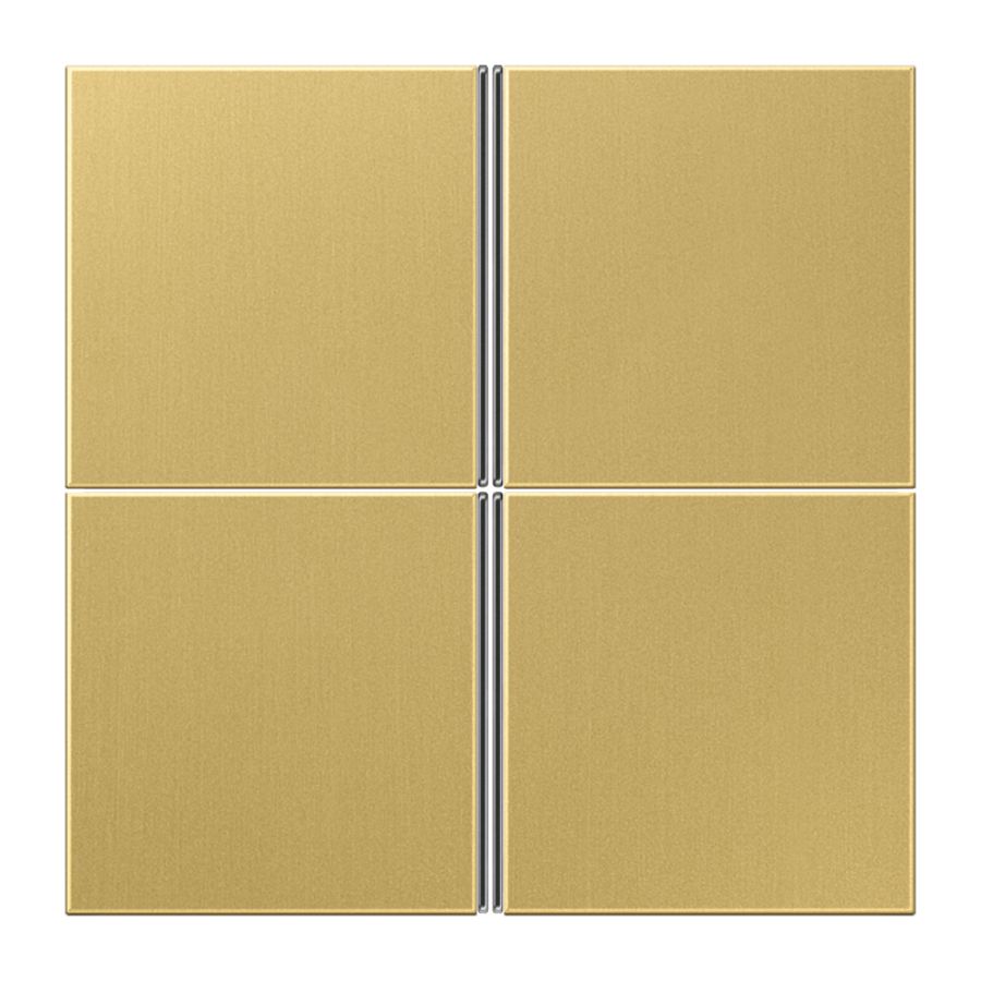 Tastafdekking compleet 4voudig LS messing klass KNX