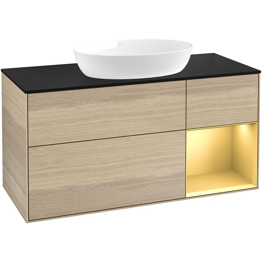 Wastafelonderkast Finion 1200x603x501mm Oak Veneer GA72HFPC