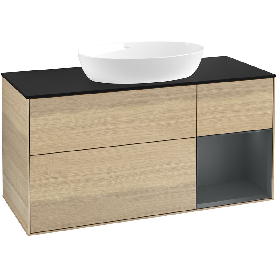 Wastafelonderkast Finion 1200x603x501mm Oak Veneer GA72HGPC