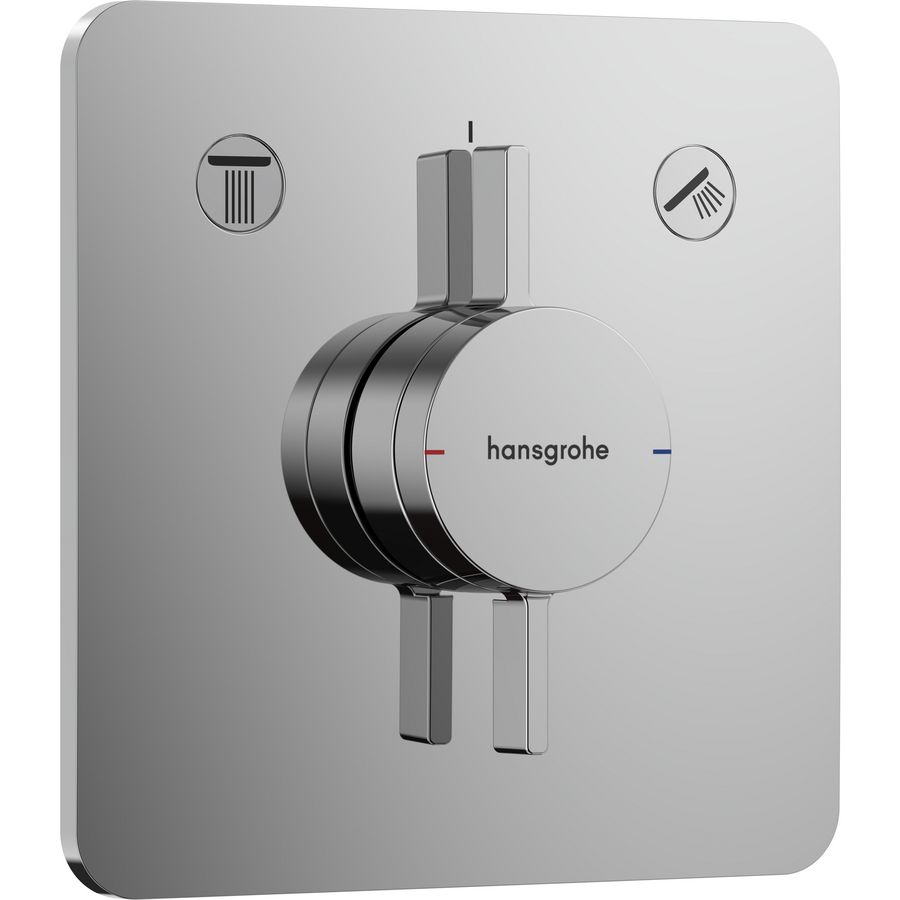 DuoTurn Q afbouwdeel tbv inbouwkraan voor 2 functies chroom