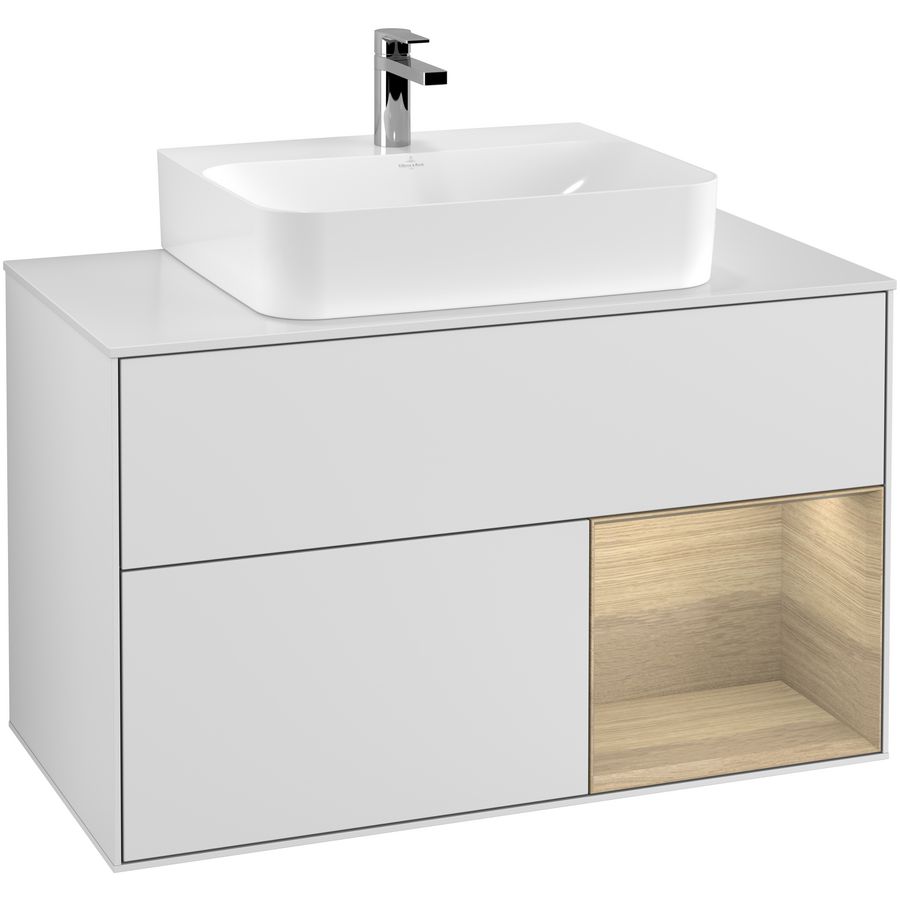 Wastafelonderkast Finion 1000x603x501mm White Matt Lacquer G121PCMT