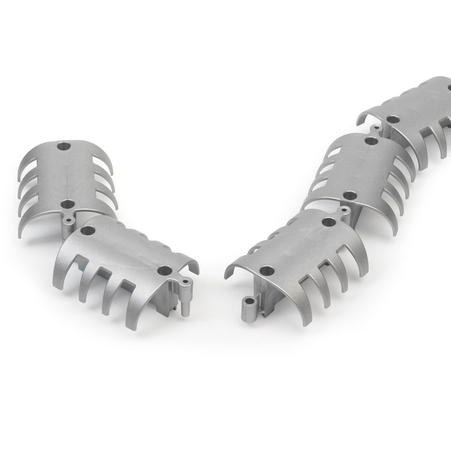 Munchen horizontaal 100mm (15 stuks) zilvergrijs