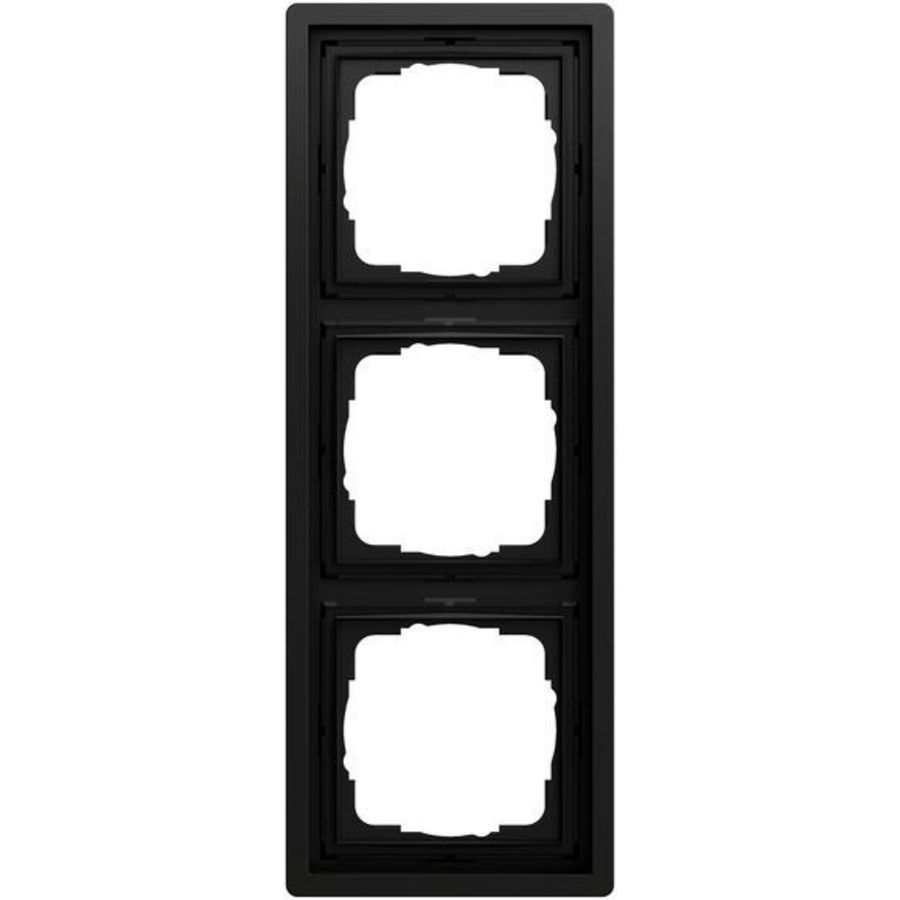 Afdekraam 3-v Gira F100 zwart m(gel.)