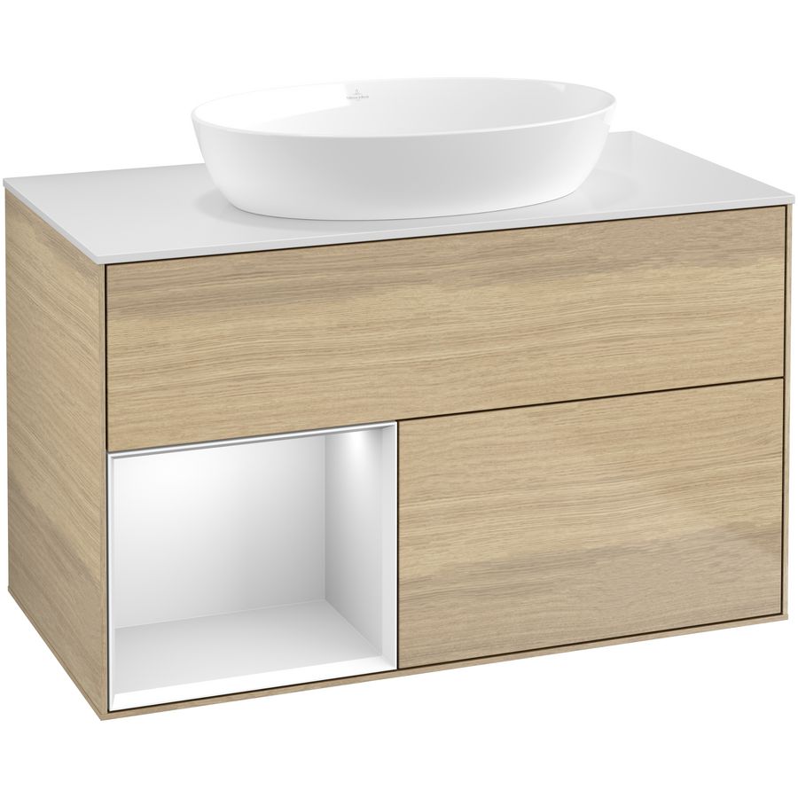 Wastafelonderkast Finion 1000x603x501mm Oak Veneer FA11MTPC