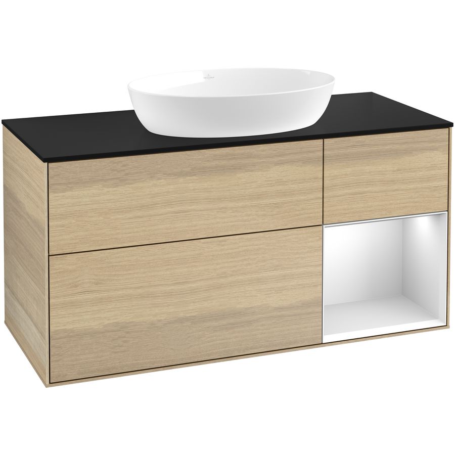 Wastafelonderkast Finion 1200x603x501mm Oak Veneer GA72MTPC