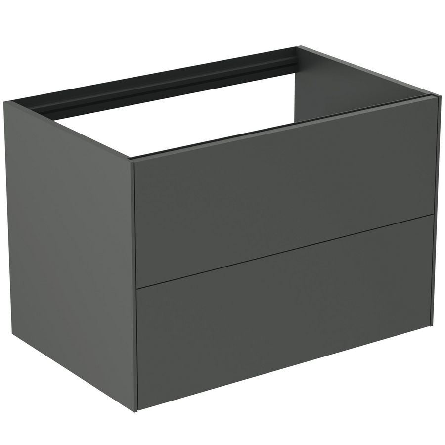 Conca wastafelmeubel 80x50x55cm 2 laden zonder afdekblad mat antraciet