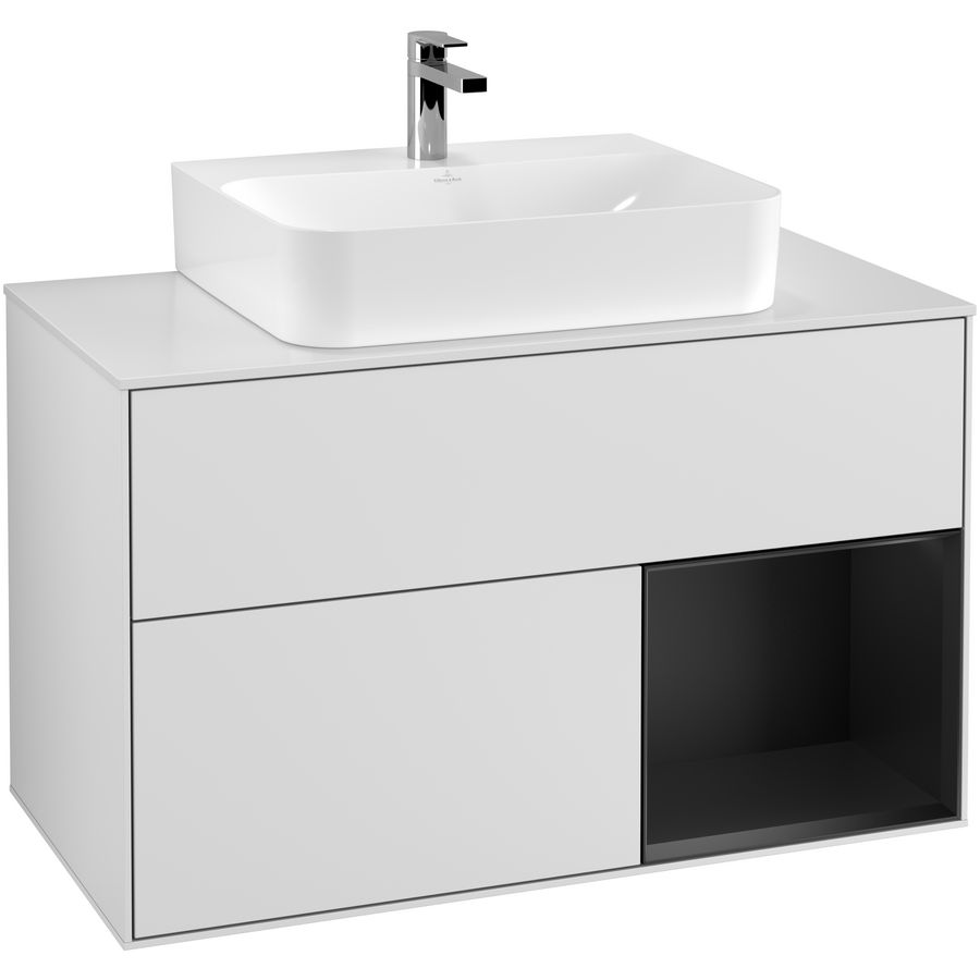 Wastafelonderkast Finion 1000x603x501mm White Matt Lacquer G121PDMT