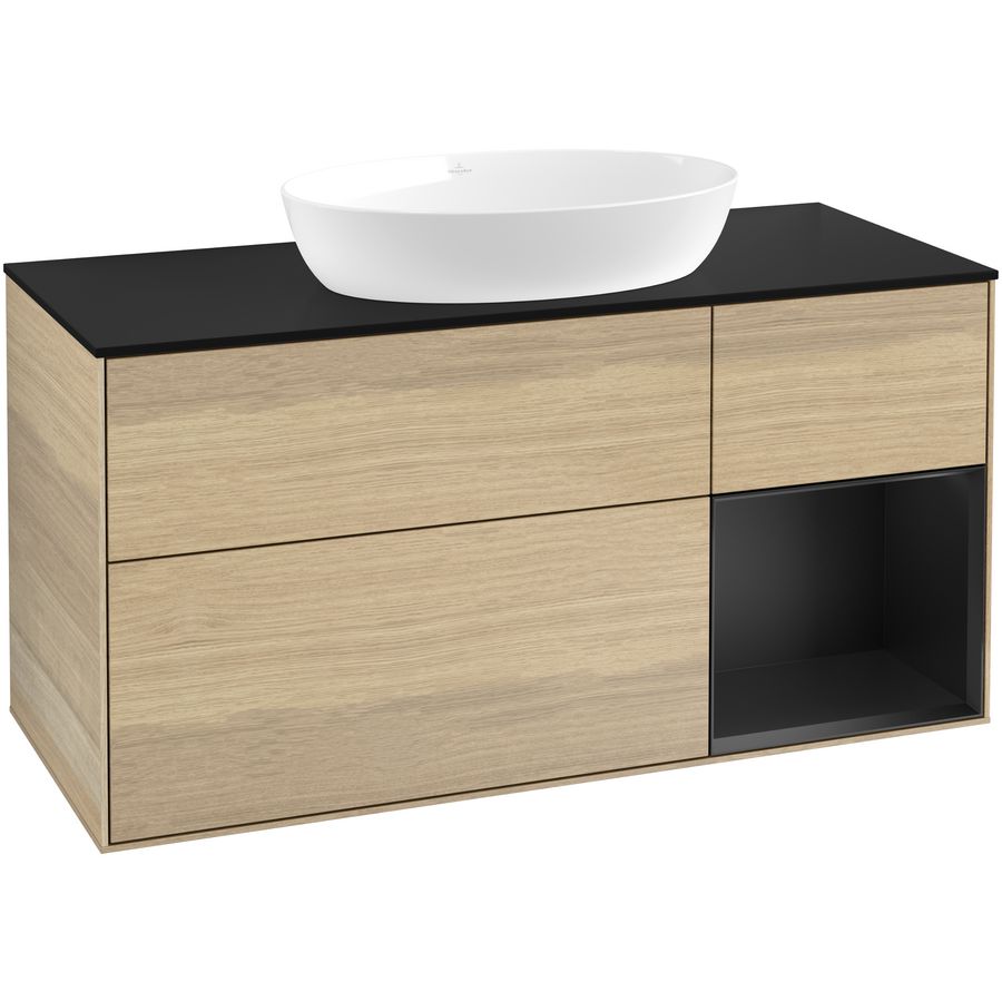 Wastafelonderkast Finion 1200x603x501mm Oak Veneer GA72PDPC